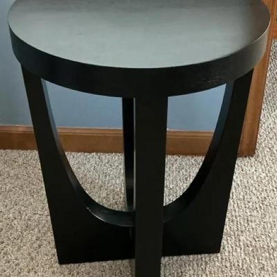 Black Round Side Table