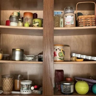 Large Collection of Candles + Holders