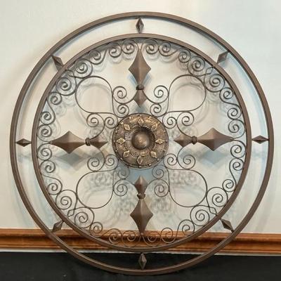 Round Bronze Metal Wall Decor