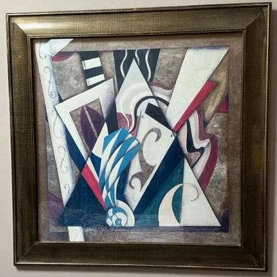 Modern Abstract Framed Artwork 