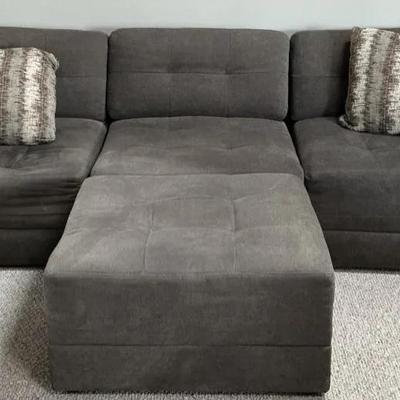 7 Piece Gray Modular Sectional Sofa