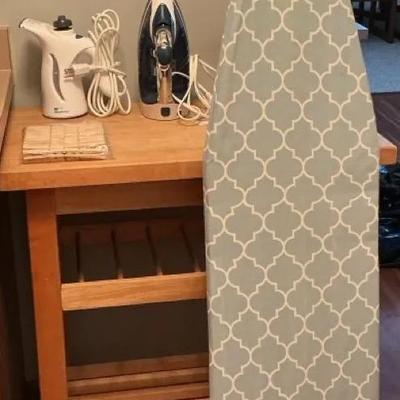 Steamer, Iron, Ironing Board + Clothespins