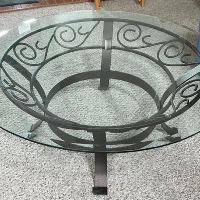 Round Glass Top Coffee Table