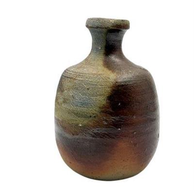 Lot 107-   
Raku Finished Stoneware Vessel, Signed