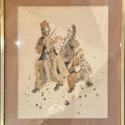 Lot 035  
Reuven Rubin (Israeli, 1893-1974) Fiddlers, Signed and Numbered Lithograph