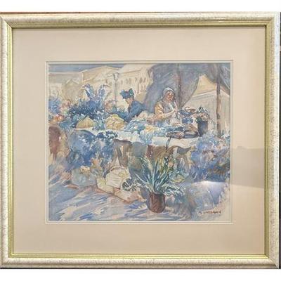 Lot 040-E
Morris Grossman, "The Flower Market" 1926 CMA Third Exhibition