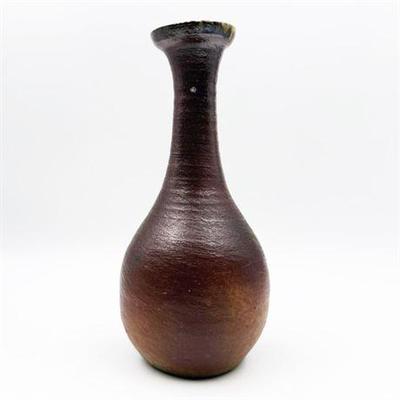 Lot 106-   
Studio Pottery Raku Finished Signed Stoneware Vase