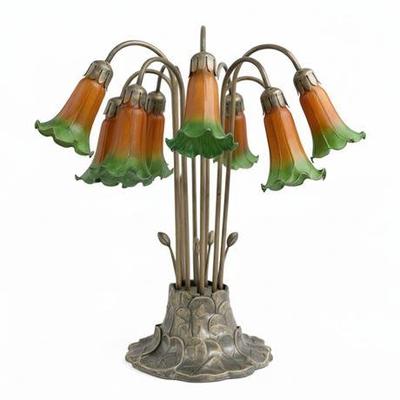 Lot 037  
Meyda Pond Lily 10-Light Table Lamp