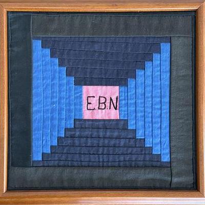 Lot 119-Col  
Early 20th Century Courthouse Steps Framed Quilt Square