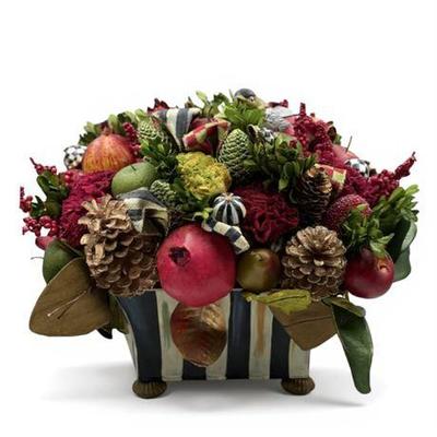 Lot 103-Kir   
Mckenzie Childs Holiday Centerpiece Arrangement