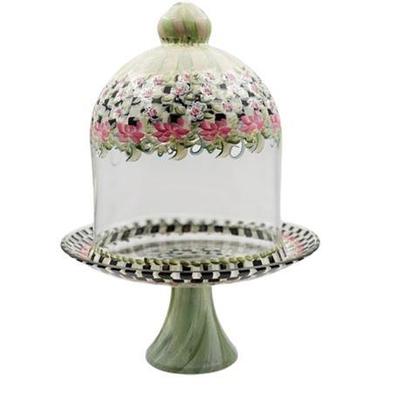 Lot 102-K 
McKenzie Childs in the Style of Pedestal Cake Plate and Dome