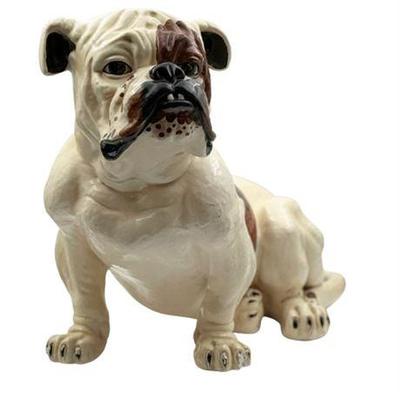 Lot 039   
1960s Marwal Chalkware Seated English Bull Dog