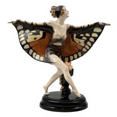 Lot 026-Sil   
Goldscheider, The Butterfly Girl by Lorenzl, c. 1925, Porcelain