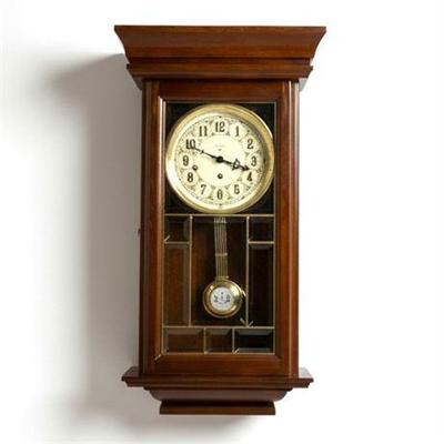 Lot 026   
Ansonia, Gold Medallion West Minster Chime Wall Clock