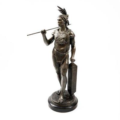 Lot 024-S  
Jean Jules Salmson (French, 1823 – 1902) "Guerrier des Amériques"