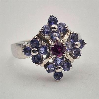 Sale Photo Thumbnail #29: Lot 043   
925 Sterling Silver Tanzanite & Pink Sapphire Ring