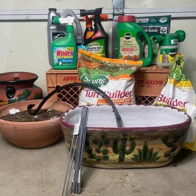 Garden Ready: Clay Planters, Pots & Supplies Lot