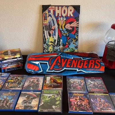 Disney's Marvel - Marvel Mania: Disney Avengers, Thor, Films & Collectibles Lot