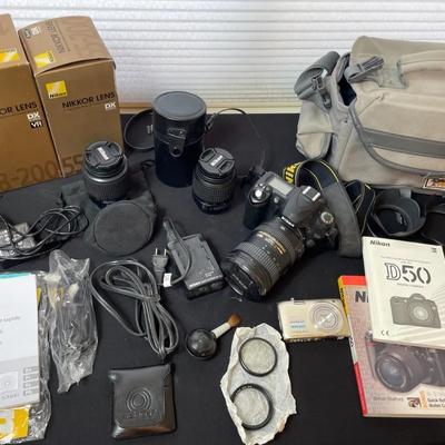 Nikon Camera And Lens Lit 