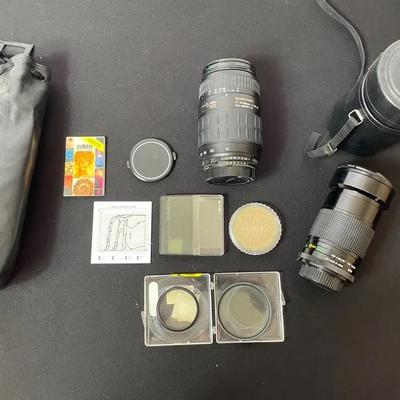 Quantaray & Cokin Camera Lens Lot – Filters, Accessories & Carry Gear