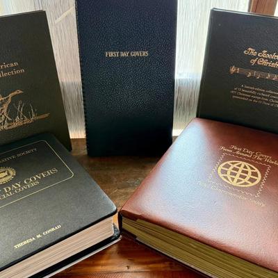 First Day Covers Collection – Five Hardcover Stamp Albums Featuring U.S. & Themed Issues