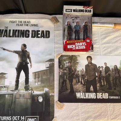 Limited Edition The Walking Dead “Allies-4” Figure Set: Rick Grimes, Daryl Dixon & Jesus + Posters