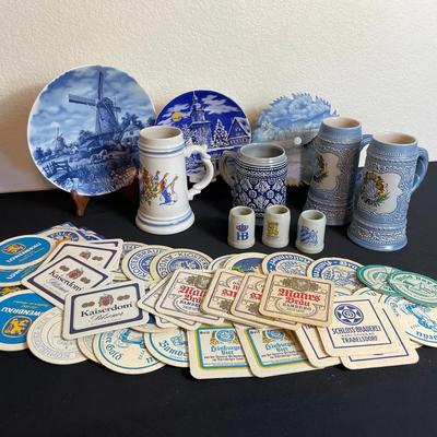 Old World Blue: German Beer Steins, Delft Plates & Brewery Coasters Collection