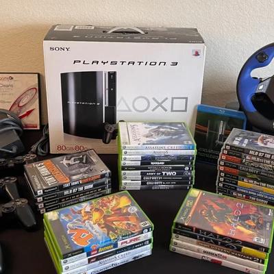 Playstation 3 & Huge Lot of Video Games