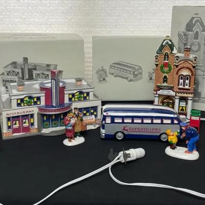 Reindeer Lines Snow Village 