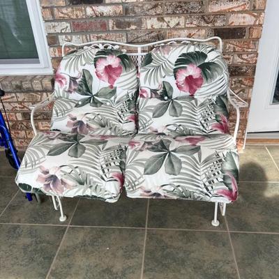 Sale Photo Thumbnail #8: Metal outdoor patio loveseat