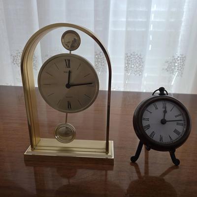 Seiko Quartz Mantel Clock and Desk Clock