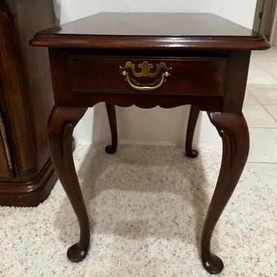 Drexel Cherry Wood End Table 