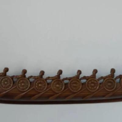 Vintage Syroco Viking Ship 