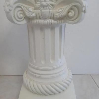 White Cast Plant Pedestal