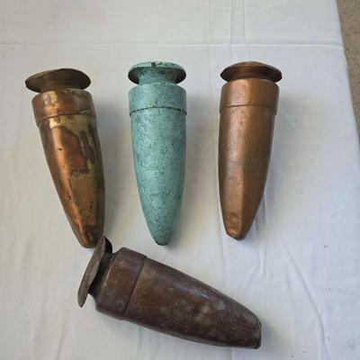 Vintage Copper Crypt Mausoleum Flower Pots