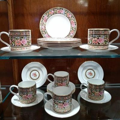 Wedgwood China Teacups, Saucers & Dessert Plates
