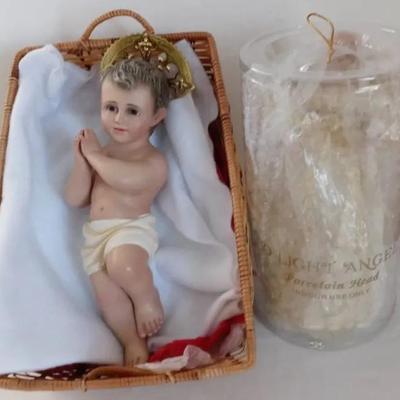 Angel Chrismas Tree Topper and Baby Jesus