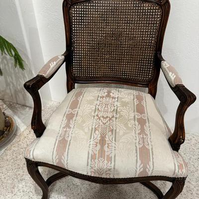 Cane Back Vintage Accent Chair
