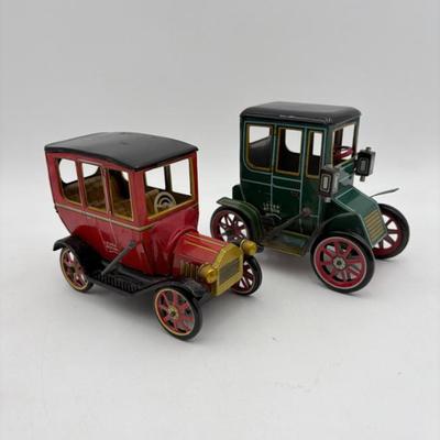 Vintage Lever Action Toy Car Pair - Modern Toys Japan