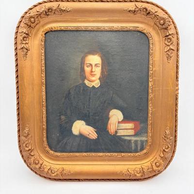 Wonderful Antique Original Portrait in Elaborate Frame