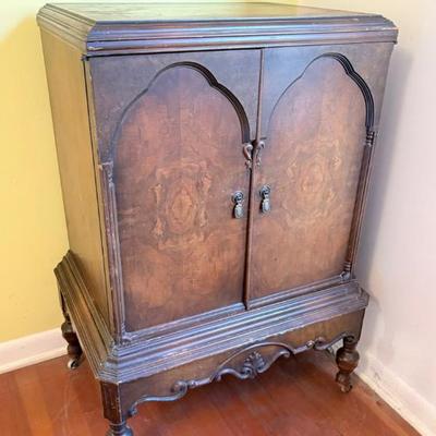 Lovely Arched 1920s Radio Cabinet - Great Storage Cabinet!