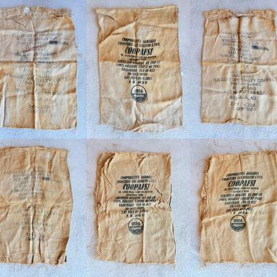 Large Vintage Jute Coffee Bags