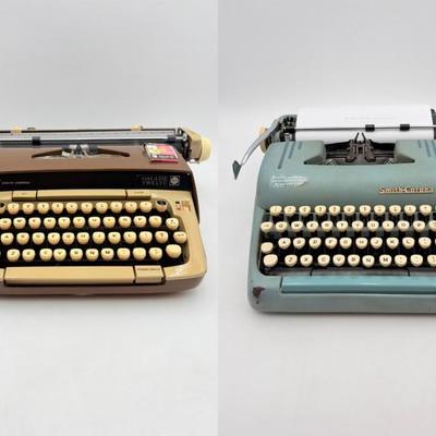 Pair of Vintage Typewriters - Smith-Corona