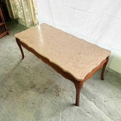 Vintage Marble-Top Coffee Table