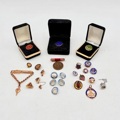 Fraternal Order/Community Group Membership Pins -Big Variety!