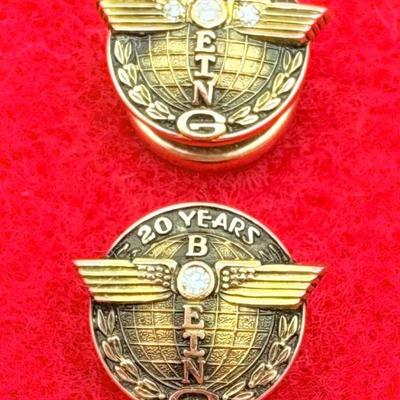 Boeing Service Pins - 10K Gold/Diamonds