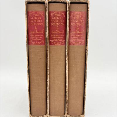 Life of Samuel Johnson (Boswell) 3 Slipcover Volumes