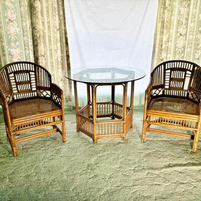Brighton Style Wicker Chairs & Table - Read Notes!