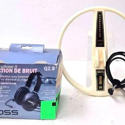 "Detech" Excelerator Search Coil and "Koss" Stereophone