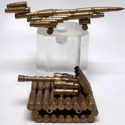 Bullet Shell Art: Airplane and Tank Set